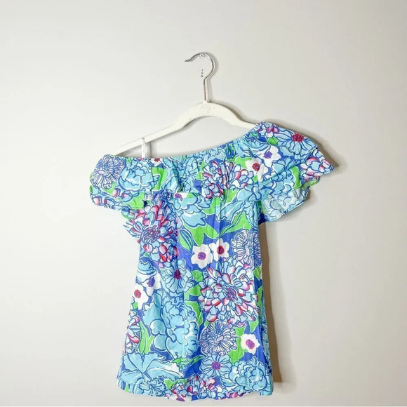 Lilly Pulitzer Worth Blue May Flowers Wynne Top - Picture 6 of 8